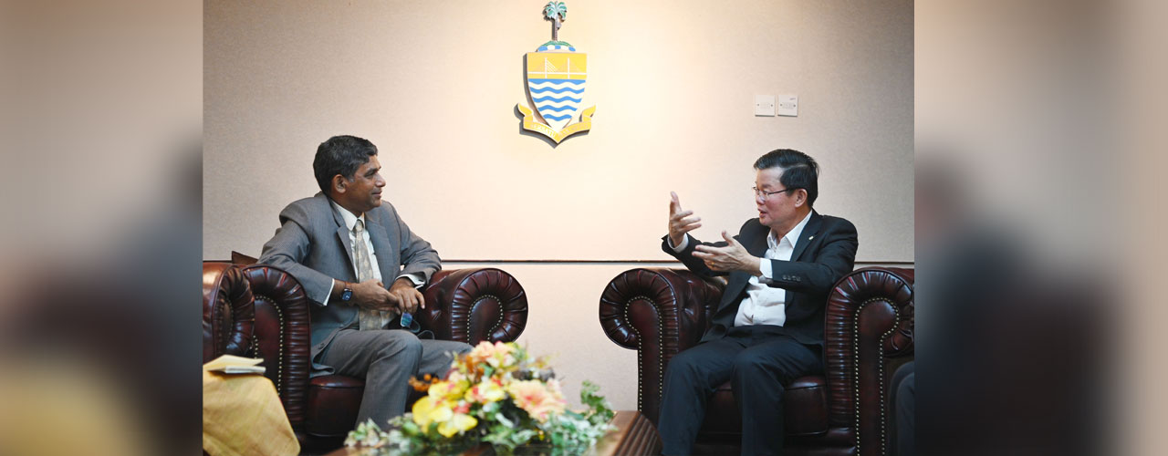 High Commissioner H.E.B.N.Reddy called on Chief Minister of Penang YAB Mr. Chow Kon Yeow