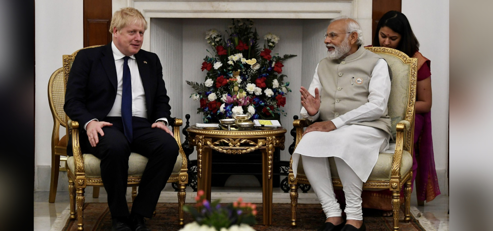  Prime Minister Shri Narendra Modi holds a meeting with Rt. Hon'ble Boris Johnson MP, Prime Minister of United Kingdom